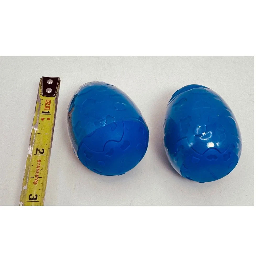 Set of 2 Blue‎ Mystery Surprise Eggs Textured Shell Toy Sealed New